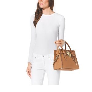 Michael Kors Luggage Brown Medium Hamilton Bag